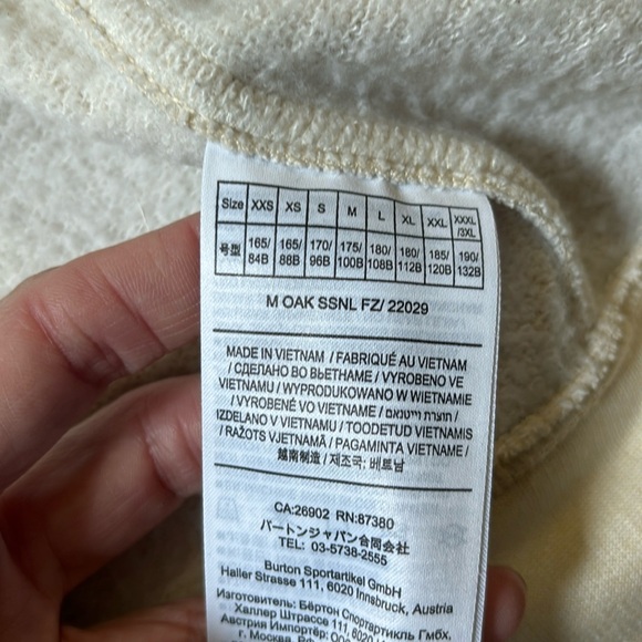 BURTON Men’s XS Oak Seasonal Hoodie Sweatshirt Full Zip Up Logo - Picture 7 of 8